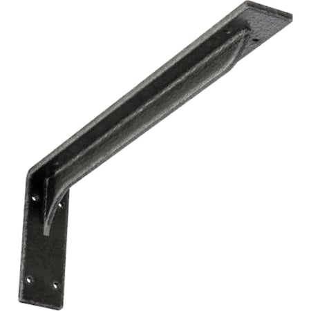 Ekena Millwork Embrey Steel Bracket, Antiqued Pewter 2"W x 18"D x 6 1/2"H BKTM02X18X06EBAPW